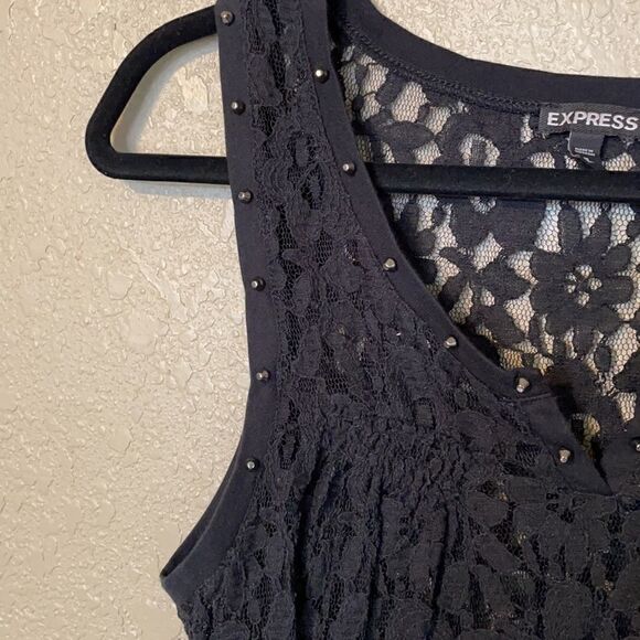 Express black lace studded tanktop size M - Picture 3 of 7